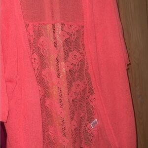 Cato Coral Lace Cardigan